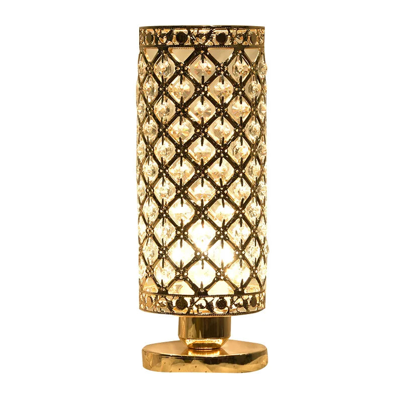 lampe table moderne or diamant brillant élégante cristal haute qualité chambre coucher