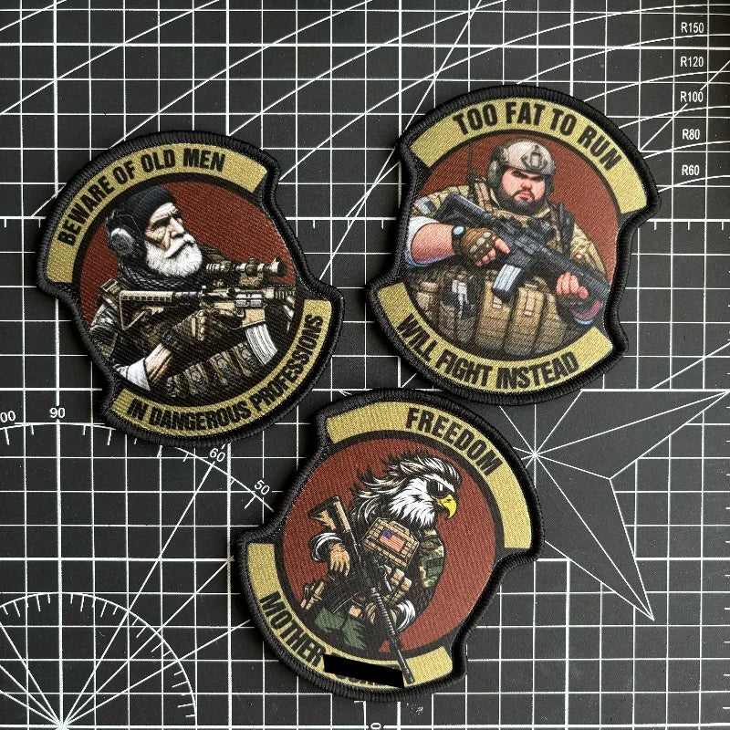 écussons militaires tactiques personnalisables adhésifs marron beige noir gris vert humoristiques personnalisables