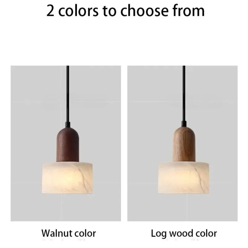 lampe suspendue marbre blanc ampoule led 6000k moderne chambre cuisine