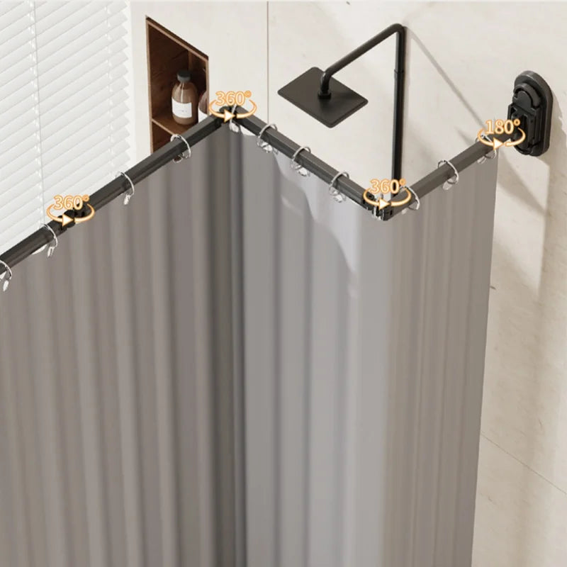 rideau douche pliable sans cadre polyester pliante opaque moderne gris beige
