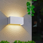 Éclairage mural led moderne 24w noir blanc imperméable ip65 extérieur contemporain aluminium