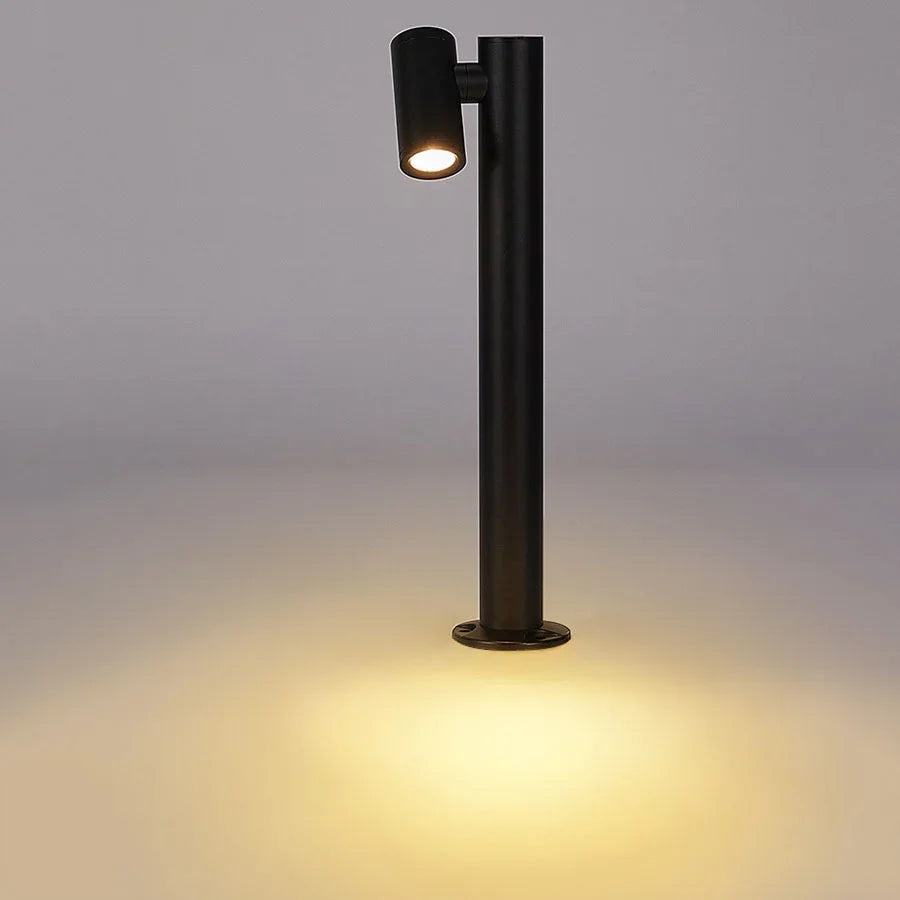 lampe solaire noire moderne base circulaire ampoule led 60wextérieur jardin ip54