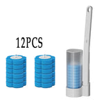 brosse toilette jetable adhésive bleu violet blanche moderne antibactérienne rechargeable universelle