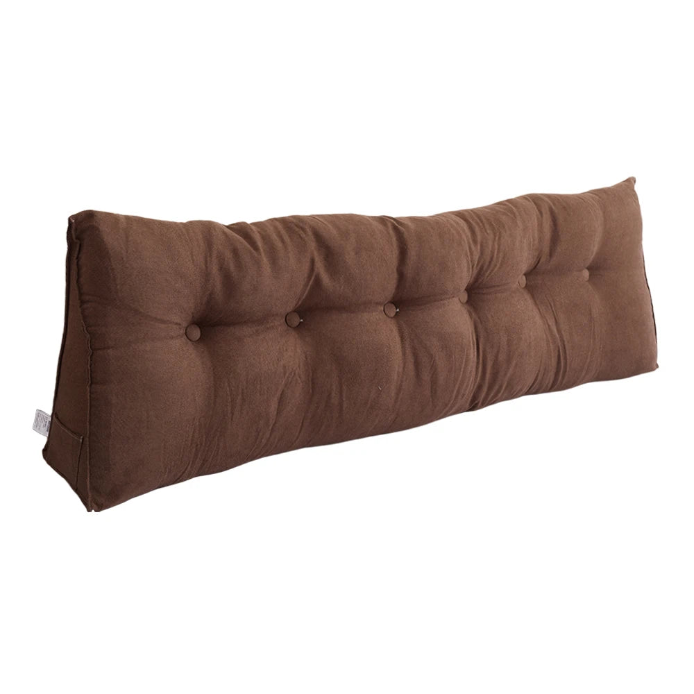 Détail du tissu chenille doux de l'oreiller de tête de lit