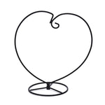 support globe verre terrarium forme coeur métal fil fer tressé noir