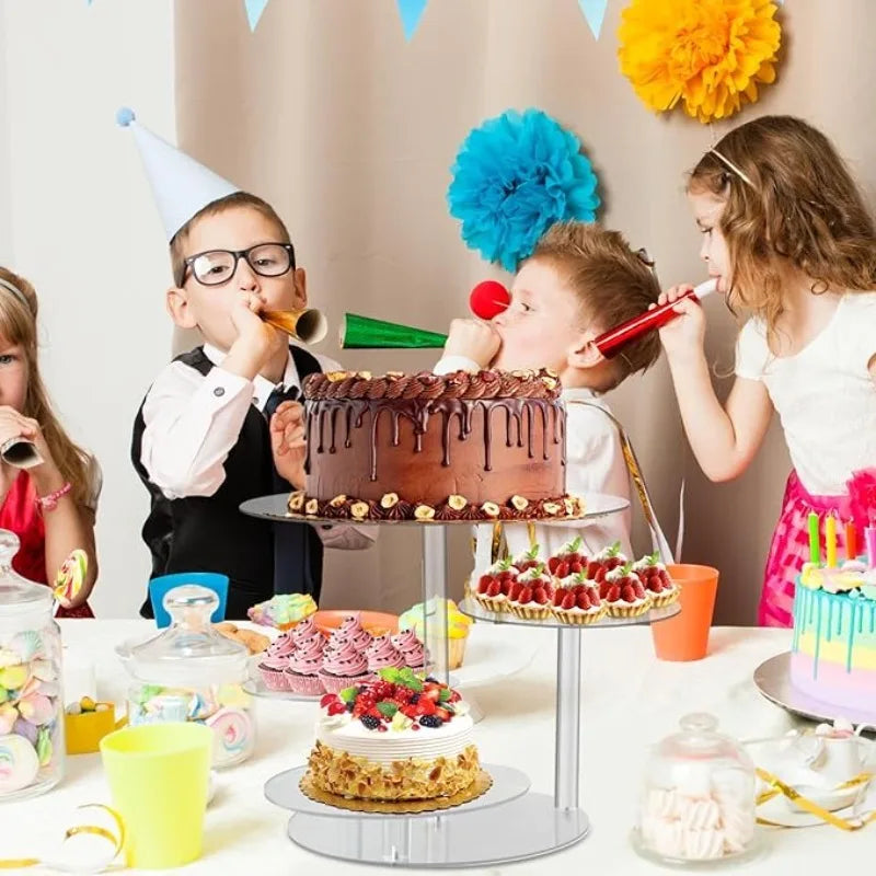 support gâteaux transparent moderne plateaux cupcakes tartes desserts anniversaire fête mariage