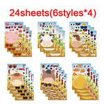 sticker animaux ferme multicolore cartoon adhésif diy activités enfants garçons filles fournitures bricolage artisanal