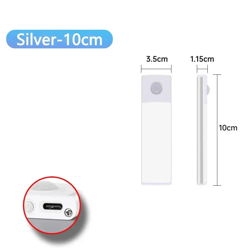 lampe led rechargeable adhésive 10cm 20cm 30cm 40cm 50cm blanc moderne éclairage intérieur urgence