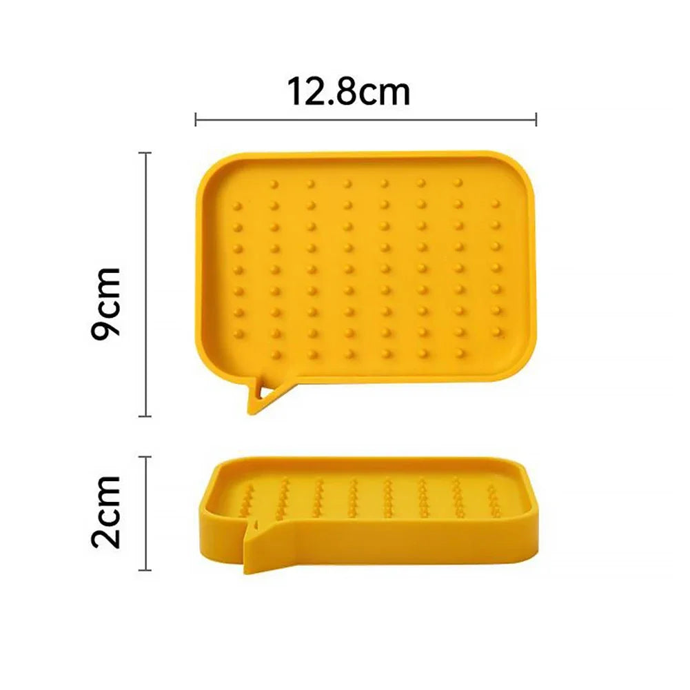 support savon silicone gris rose vert moderne salle bain drainage antidérapant