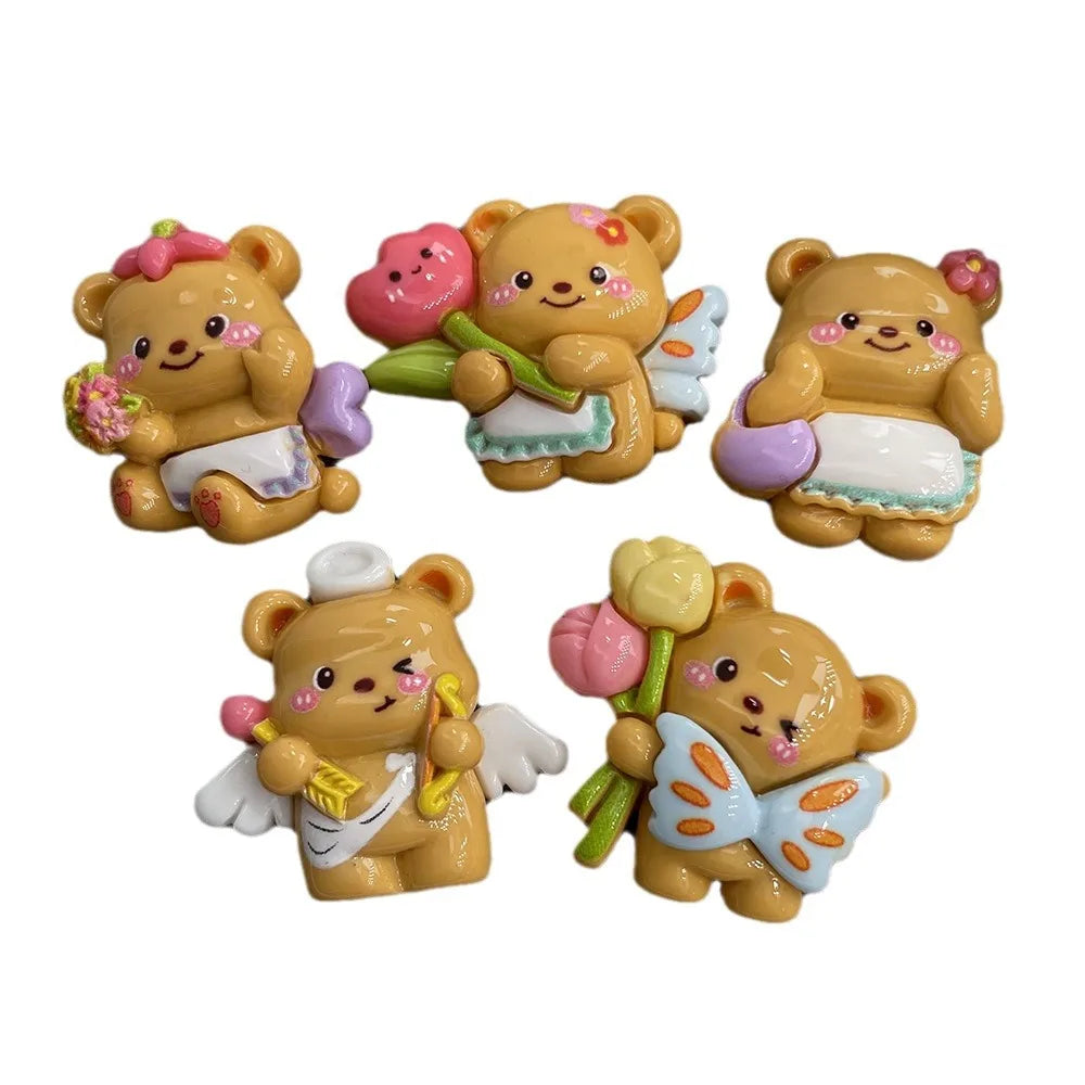 pendants ours mignons coeurs fleurs papillons couleurs vives decoration maison cartoonaopaque