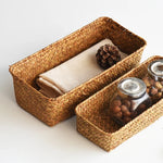 panier rangement tressé paille osier marron clair multiple utilisation respectueux environnement rustique naturel