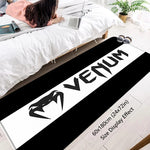 tapis moderne serpent venom noir blanc antidérapant durable polypropylène 40x60cm 50x80cm