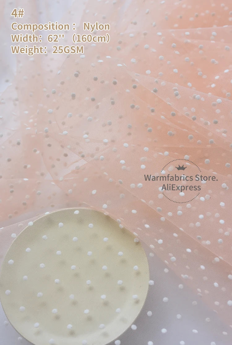 tulle rose blanches bleu vert beige translucide decoratif tissu maille