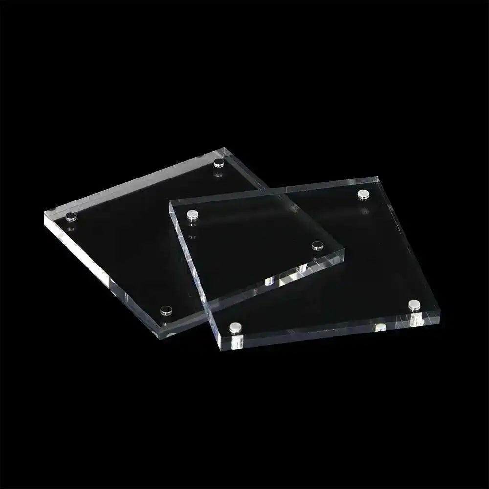 cadre photo moderne acrylique transparent 120x120mm 135x135mm 150x150mm support présentation