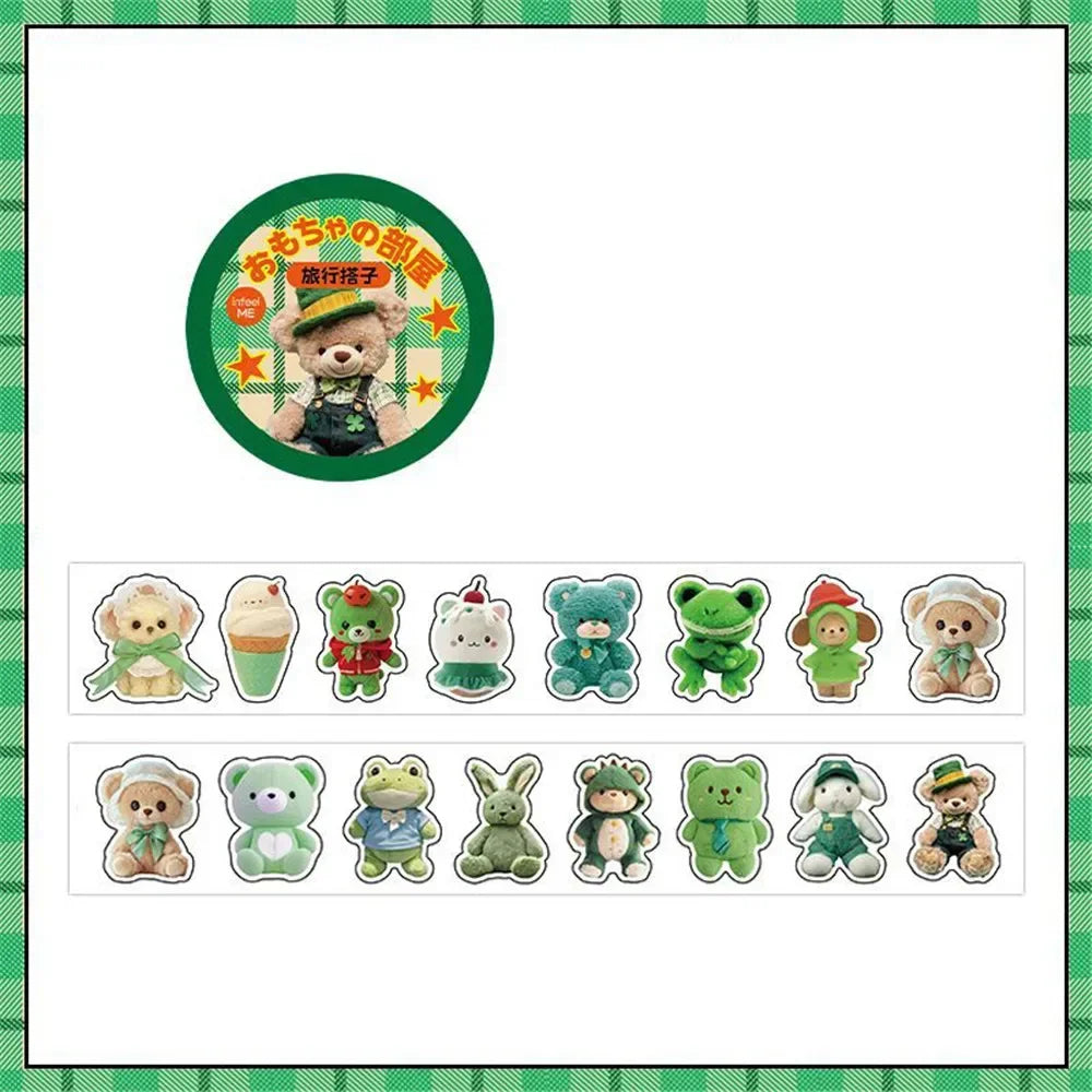 peluches miniatures adhésives scrapbooking cartoonesques ours lapins chiens