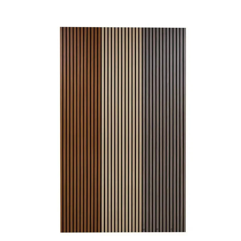 panneaux parement mural modernes rayures verticales couleur marron beige gris insonorisants extérieurs intérieurs