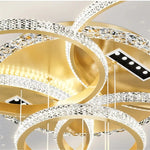 lustre moderne or cristaux scintillants suspension sphérique orientable chambre salon