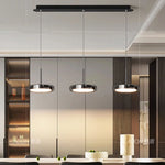 suspension lumineuse moderne plusieurs lampes noir argenté base câbles métalliques abat jour opaques minimaliste