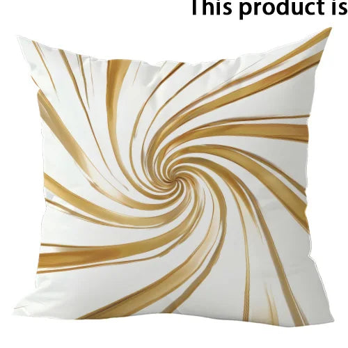 housse coussin motif spirale doré moderne polyester 40x40cm 45x45cm 50x50cm 60x60cm déco voiture