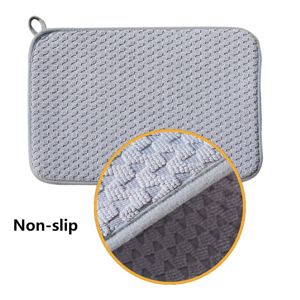 tapis cuisine gris clair texture micro piquée absorption rapide moderne facile nettoyer