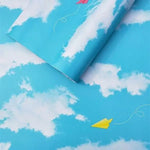 papier peint auto adhésif 3d ciel bleu nuages moderne imperméable résistant humidité isolation thermique