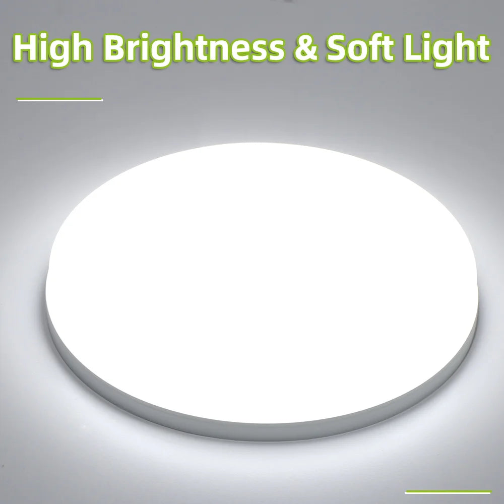 plafonnier led moderne plaque lumineuse blanche minimaliste salon maison éclairage intérieur plat