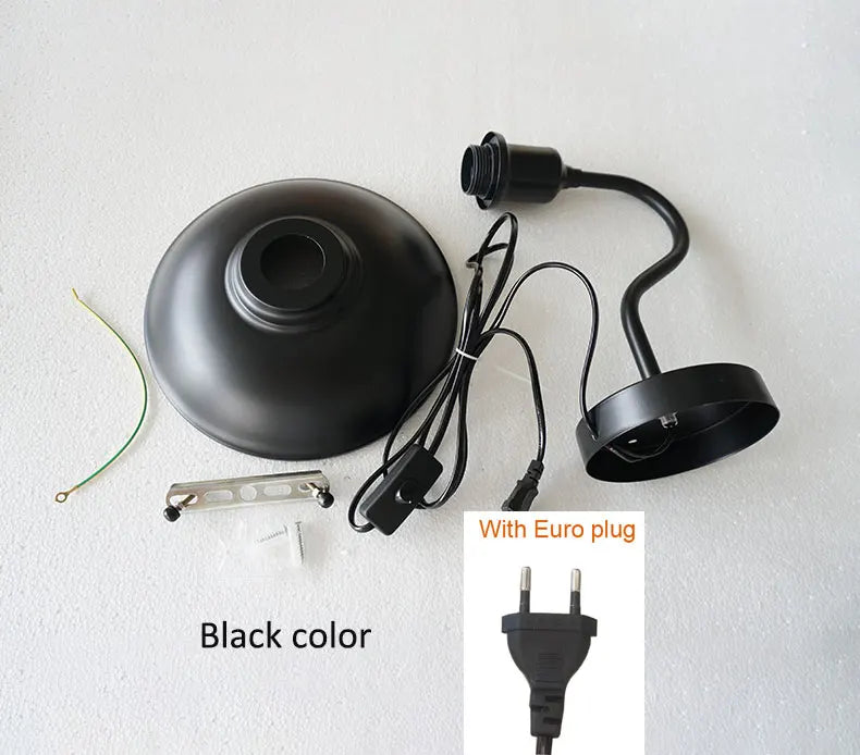 lampe murale industrielle vintage bronze noir argenté prise fixée mur adaptable cuisine salle manger