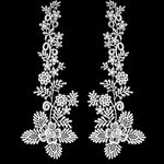 appliques decoratives brodees or rouge vert bleuclair floral polyester mariage