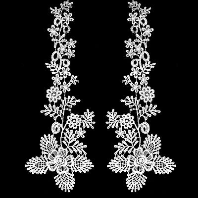 appliques decoratives brodees or rouge vert bleuclair floral polyester mariage