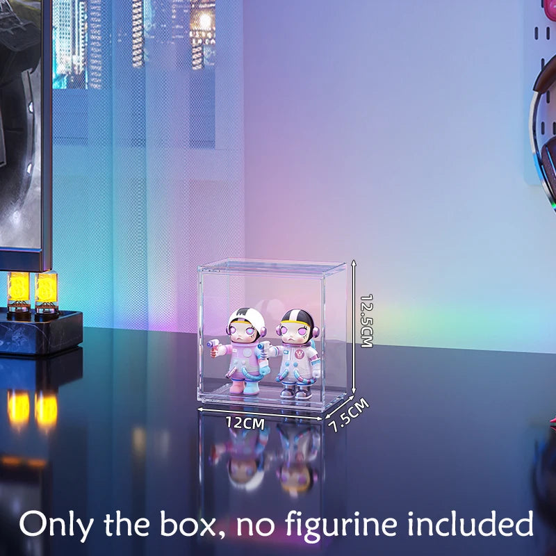 vitrine acrylique transparente boîte rangement empilable figurines jouets collectionnables protection anti poussière
