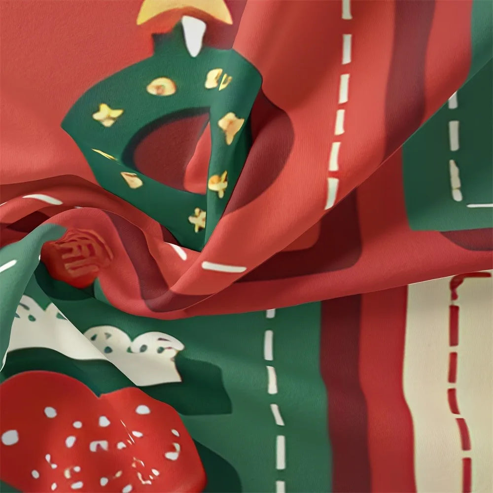 housse couette impression 3d motif noël chiffres coeurs arbre noel enfant double single polyester