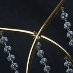 chandelier métal or bougies blanches décor mariage festif élégant table centro