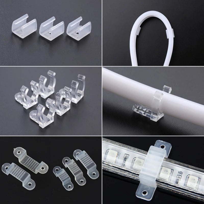 Comparaison des clips pour bandes LED 6mm 8mm 12mm