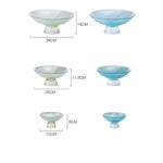 assiettes verre rayées vert clair moderne élégantes décoration table grande capacité