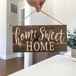 Décoration murale rustique en bois suspendue pour entrée de maison