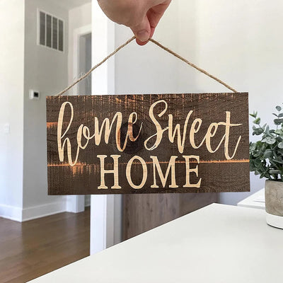 Décoration murale rustique en bois suspendue pour entrée de maison