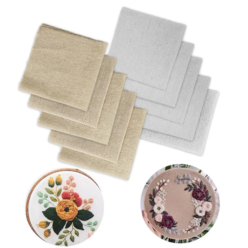 tissu lin habutai beige gris rustique anneaux bois couture diy 30x30cm 50x50cm decoration bricolage