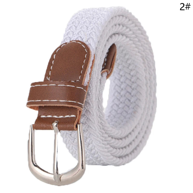 ceinture tissée élastique unisexe moderne beige noir rouge gris bleu olive