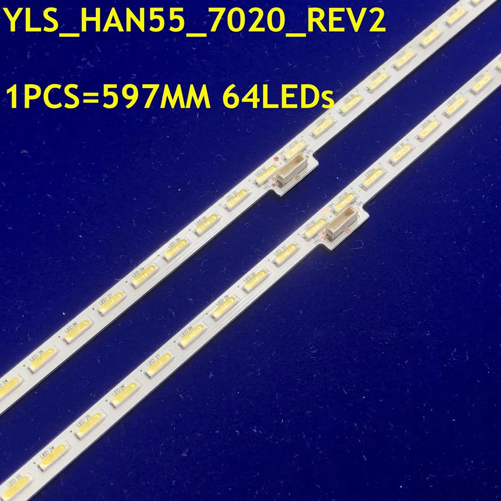 ruban led blanc 64 diodes 597mm longueur éclairage intérieur moderne 3w abs continu