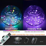 guirlande led multicolore bluetooth noel decoration diy partie exterieur maison
