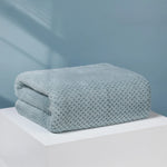 serviette bain absorbante bleu marine texture points moderne 80x150cm lavable machine