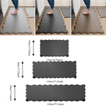 tapis cuisine noir motif géométrique moderne antidérapant sol durable imperméable gaufré festonné