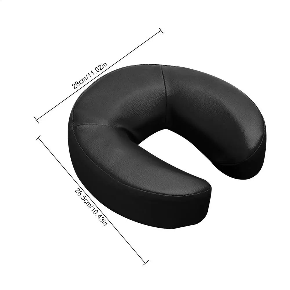 masseur facial coussin cuir noir mousse mémoire forme confort lit easy clean adultes