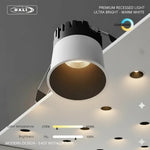 Spot LED moderne blanc noir 75mm 249lm 2700k 6500k DALI dimmable(touch) aluminium