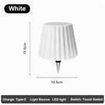 lampe table led rechargeable contemporaine base pierre abat jour noir tactileextérieur restaurant bar festival