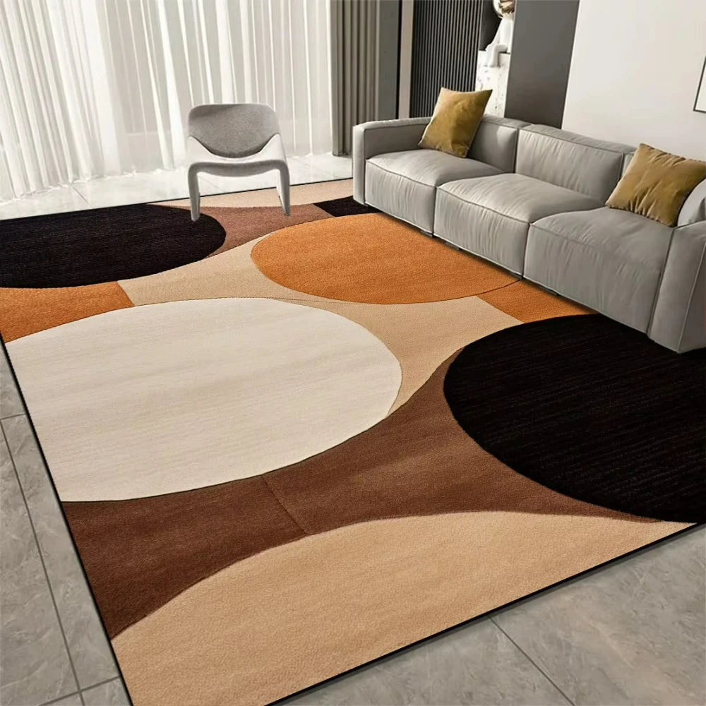tapis moderne géométrique orange rectangle salon chambre prière extérieur commercialisation