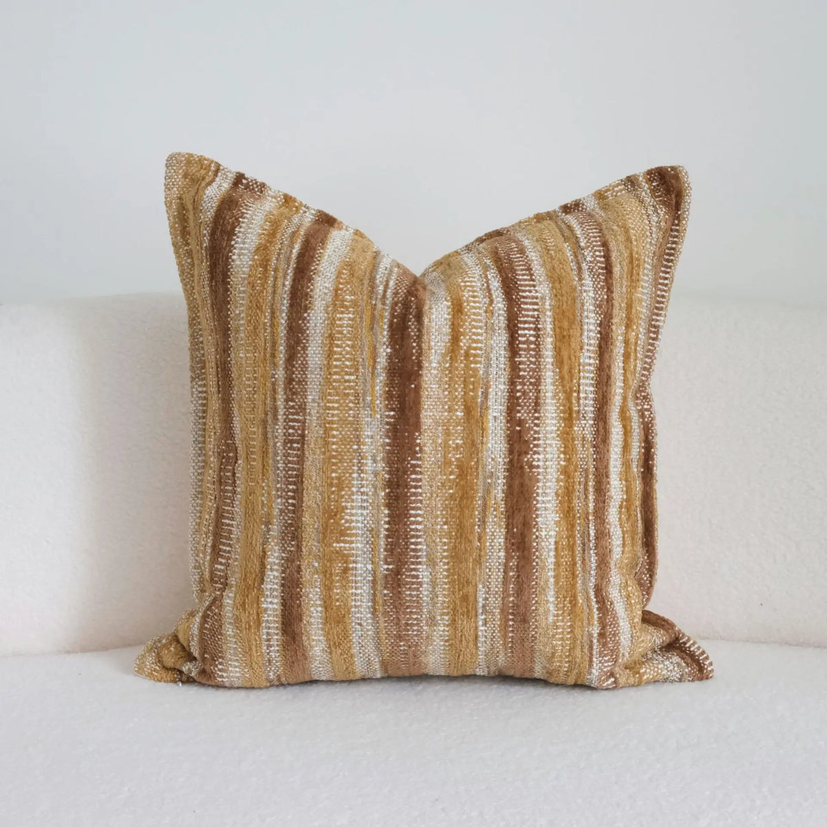 housse coussin carré moderne marron géométrique polyester 45x45cm 30x50cm decoration intérieure jacquard opaque