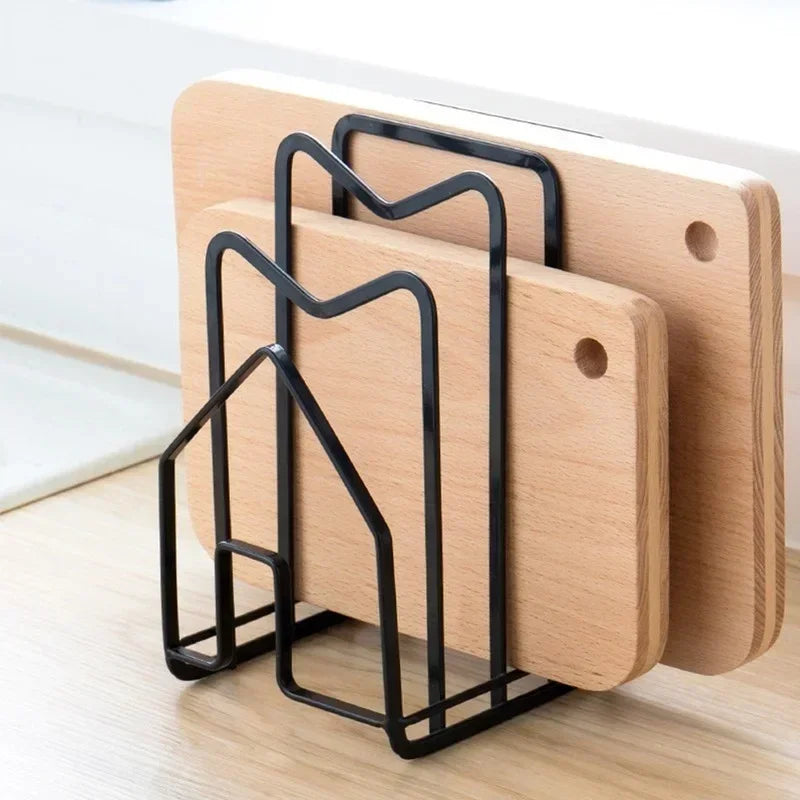 porte plaque cuisson porte serviette porte couvercle adhésif moderne minimaliste bois naturel noir