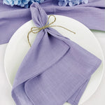 serviettes table violet blanc texture lin classique 40cm 40cm pack 6pcs pack 12pcs pack
