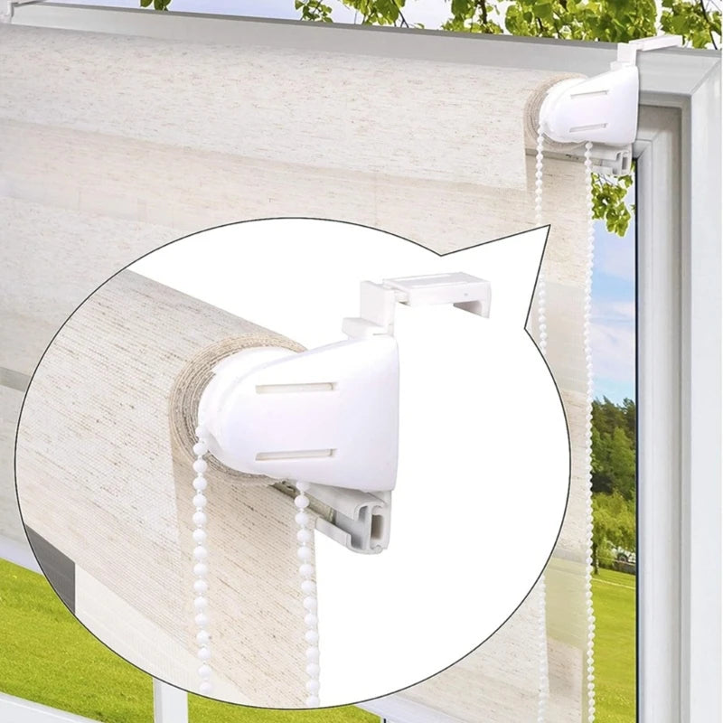 rideau enroulable moderne blanc clips tube chaîne guide rideau fixations